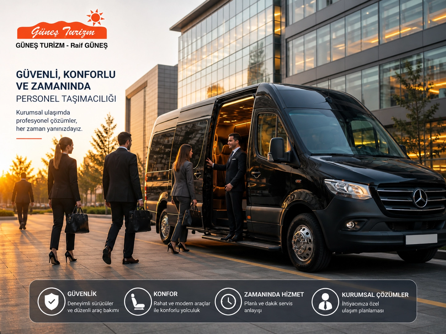 Konforlu personel servisi aracı